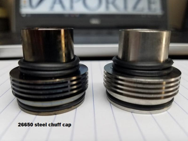 26650 Steel Chuff Cap - Vaporized LLC