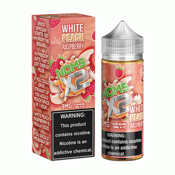 Noms X2 White Peach 3 nic - Vaporized LLC