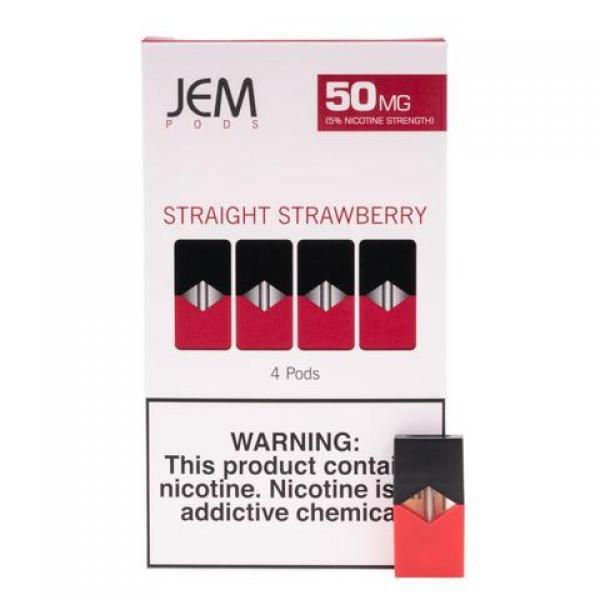 Jem Pods for JUUL Straight Strawberry 4 pack 50 nic
